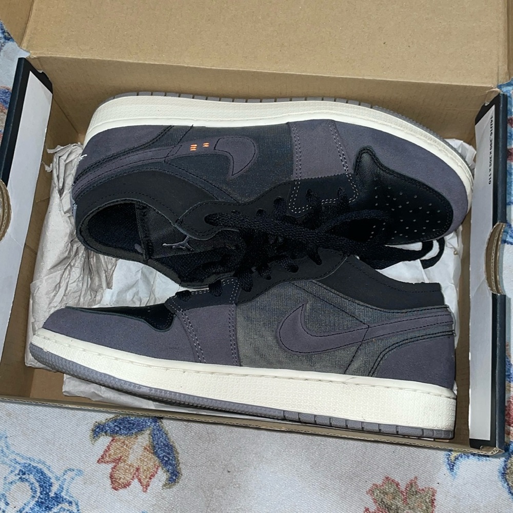 Nike Air Jordan 1 Low SE Craft Inside Out Black Gray Shoes
